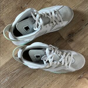 White and Gray High-Top Sneakers